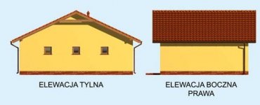 Elewacja projektu G196 garaż dwustanowiskowy - 2