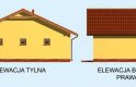 Projekt budynku gospodarczego G196 garaż dwustanowiskowy - elewacja 2