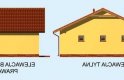 Projekt budynku gospodarczego G196 garaż dwustanowiskowy - elewacja 2