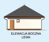 Elewacja projektu G195 garaż dwustanowiskowy z pomieszczeniami gospodarczymi - 3