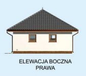 Elewacja projektu G195 garaż dwustanowiskowy z pomieszczeniami gospodarczymi - 4