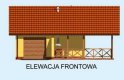 Projekt budynku gospodarczego G194 garaż jednostanowiskowy z werandą i piwnicą - elewacja 1