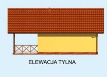 Elewacja projektu G194 garaż jednostanowiskowy z werandą i piwnicą - 2