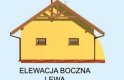 Projekt budynku gospodarczego G194 garaż jednostanowiskowy z werandą i piwnicą - elewacja 3