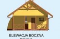 Projekt budynku gospodarczego G194 garaż jednostanowiskowy z werandą i piwnicą - elewacja 4