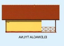 Elewacja projektu G194 garaż jednostanowiskowy z werandą i piwnicą - 2 - wersja lustrzana