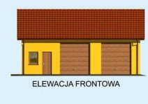 Elewacja projektu G197 garaż dwustanowiskowy z pomieszczeniami gospodarczymi - 1