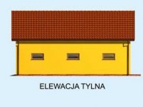 Elewacja projektu G197 garaż dwustanowiskowy z pomieszczeniami gospodarczymi - 2