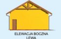 Projekt budynku gospodarczego G197 garaż dwustanowiskowy z pomieszczeniami gospodarczymi - elewacja 3