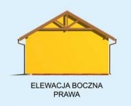 Elewacja projektu G197 garaż dwustanowiskowy z pomieszczeniami gospodarczymi - 4