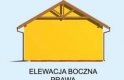 Projekt budynku gospodarczego G197 garaż dwustanowiskowy z pomieszczeniami gospodarczymi - elewacja 4