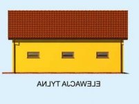 Elewacja projektu G197 garaż dwustanowiskowy z pomieszczeniami gospodarczymi - 2 - wersja lustrzana