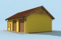 Projekt budynku gospodarczego G197 garaż dwustanowiskowy z pomieszczeniami gospodarczymi - wizualizacja 3