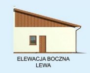 Elewacja projektu G198 garaż dwustanowiskowy z pomieszczeniem gospodarczym - 3