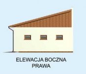 Elewacja projektu G198 garaż dwustanowiskowy z pomieszczeniem gospodarczym - 4