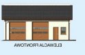 Projekt budynku gospodarczego G198 garaż dwustanowiskowy z pomieszczeniem gospodarczym - elewacja 1