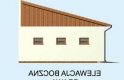 Projekt budynku gospodarczego G198 garaż dwustanowiskowy z pomieszczeniem gospodarczym - elewacja 4