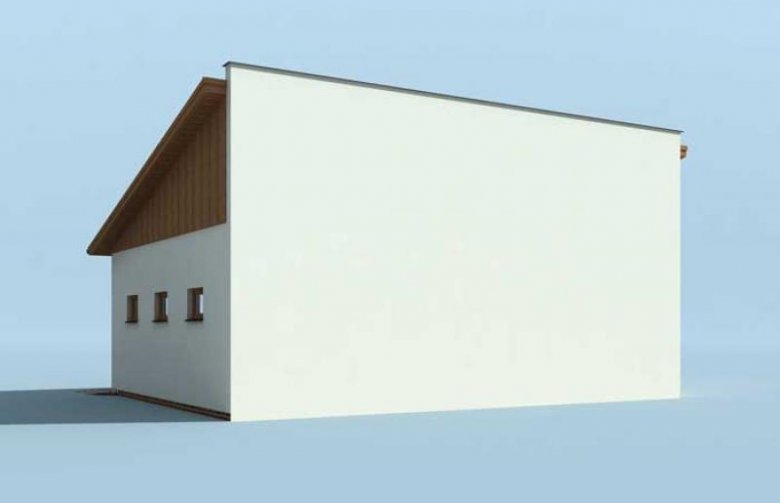 Projekt budynku gospodarczego G198 garaż dwustanowiskowy z pomieszczeniem gospodarczym