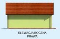 Projekt budynku gospodarczego G200 garaż dwustanowiskowy z pomieszczeniem gospodarczym - elewacja 4