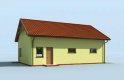 Projekt budynku gospodarczego G200 garaż dwustanowiskowy z pomieszczeniem gospodarczym - wizualizacja 1