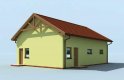 Projekt budynku gospodarczego G200 garaż dwustanowiskowy z pomieszczeniem gospodarczym - wizualizacja 2