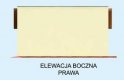 Projekt budynku gospodarczego G201 garaż dwustanowiskowy z pomieszczeniami gospodarczymi - elewacja 4