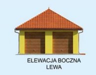 Elewacja projektu G202 garaż dwustanowiskowy z pomieszczeniami gospodarczymi - 3