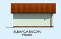 Projekt budynku gospodarczego G203 garaż jednostanowiskowy - elewacja 4