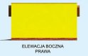 Projekt budynku gospodarczego G205 garaż jednostanowiskowy - elewacja 2