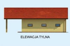 Elewacja projektu G210 garaż dwustanowiskowy z pomieszczeniami gospodarczymi i wiatą - 2