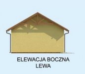 Elewacja projektu G210 garaż dwustanowiskowy z pomieszczeniami gospodarczymi i wiatą - 3