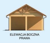 Elewacja projektu G213 garaż dwustanowiskowy z pomieszczeniami gospodarczymi - 4