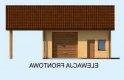 Projekt budynku gospodarczego G213 garaż dwustanowiskowy z pomieszczeniami gospodarczymi - elewacja 1