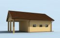 Projekt budynku gospodarczego G213 garaż dwustanowiskowy z pomieszczeniami gospodarczymi - wizualizacja 1