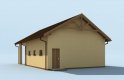 Projekt budynku gospodarczego G213 garaż dwustanowiskowy z pomieszczeniami gospodarczymi - wizualizacja 3