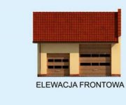 Elewacja projektu G214 garaż dwustanowiskowy - 1