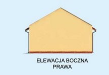 Elewacja projektu G214 garaż dwustanowiskowy - 4