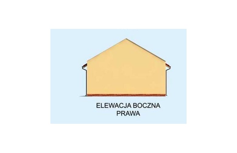 Projekt budynku gospodarczego G214 garaż dwustanowiskowy - elewacja 4