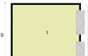 Projekt budynku gospodarczego G214 garaż dwustanowiskowy - rzut przyziemia