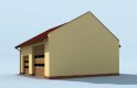Projekt budynku gospodarczego G214 garaż dwustanowiskowy - wizualizacja 3