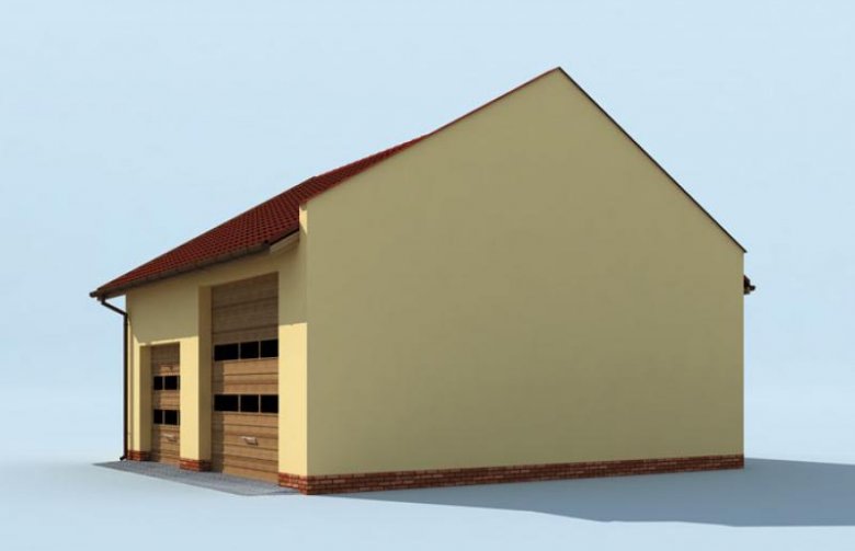 Projekt budynku gospodarczego G214 garaż dwustanowiskowy