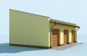 Projekt budynku gospodarczego G215 garaż trzystanowiskowy - wizualizacja 1