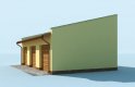Projekt budynku gospodarczego G215 garaż trzystanowiskowy - wizualizacja 2