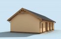 Projekt budynku gospodarczego G217 garaż trzystanowiskowy z pomieszczeniami gospodarczymi - wizualizacja 1