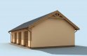 Projekt budynku gospodarczego G217 garaż trzystanowiskowy z pomieszczeniami gospodarczymi - wizualizacja 3