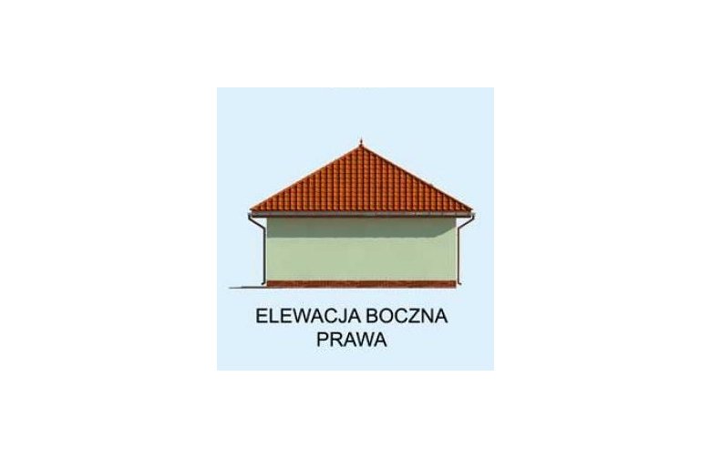 Projekt budynku gospodarczego G218 garaż trzystanowiskowy z pomieszczeniami gospodarczymi - elewacja 4