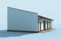 Projekt budynku gospodarczego G219 garaż trzystanowiskowy z pomieszczeniem gospodarczym - wizualizacja 3