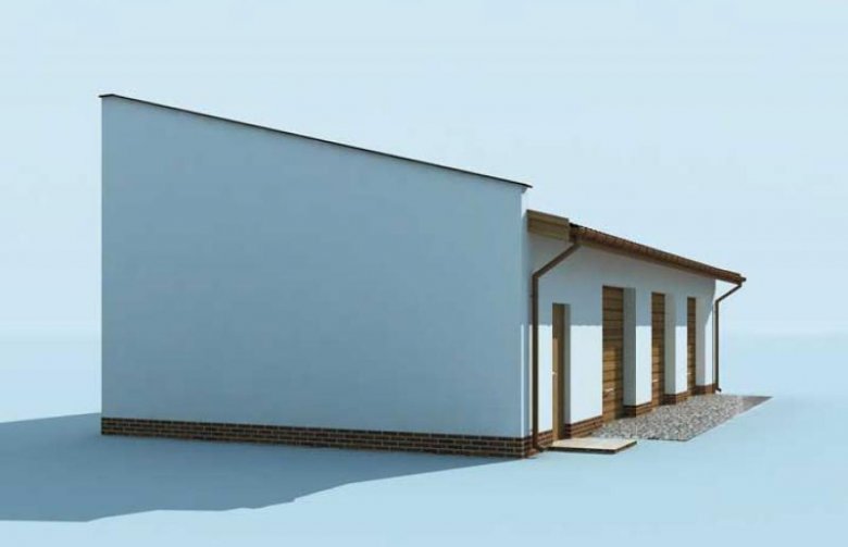 Projekt budynku gospodarczego G219 garaż trzystanowiskowy z pomieszczeniem gospodarczym