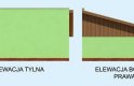 Projekt budynku gospodarczego G220 garaż dwustanowiskowy - elewacja 2
