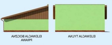 Elewacja projektu G220 garaż dwustanowiskowy - 2 - wersja lustrzana